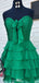 Casual Strapless Sweetheart A-line Short Mini Homecoming Dress,EPT575