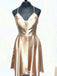 Elegant Spaghetti Strap A-line Short Mini Homecoming Dress,EPT582