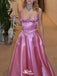 Casual Spaghetti Strap A-line Long Prom Dress Ideas, Evening Party Dresses,WGP1743