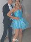 Elegant Strapless V-neck A-line Short Mini Homecoming Dress,EPT583