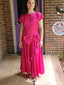 Casual Short Sleeves A-line Long Prom Dress Ideas, Evening Party Dresses,WGP1760