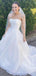 Elegant White Strapless Sleeveless With Train Popular Bridal Long Wedding Dresses, WDH119