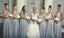 Elegant Blue Mismatched Sleeveless A-Line Long Bridesmaid Dresses Online,WGM467