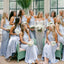 Elegant Blue V-Neck Sleeveless Mermaid Long Bridesmaid Dresses Online, WGM432