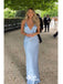 Sexy Mermaid Spaghetti Straps V-neck Maxi Long Party Prom Dresses, Evening Dress,WGP275