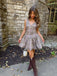 Unique V-Neck A-Line Sleeveless Short Homecoming Dresses For Birthday Party, EPT700