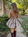 Unique V-Neck A-Line Sleeveless Short Homecoming Dresses For Birthday Party, EPT700