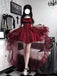 Sexy Red Spaghetti Strap High Low A-Line Short Homecoming Dresses For Party, EPT674