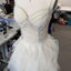 Elegant White Spaghetti Strap High Low Sleeveless Homecoming Dresses For Birthday Party, EPT697
