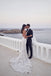 Elegant Applique White Spaghetti Strap Mermaid Long Wedding Dresses With Sweep Trailing,WDH185