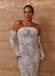 Sexy White Sweetheart Lace Mermaid Long Wedding Dresses With Sweep Trailing ,WDH169