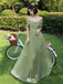 Gorgeous Green A-Line Off Shoulder Strapless Maxi Long Party Prom Gowns,Evening Dresses,WGP394