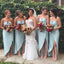 Unique Charming Simple Design Side Split Sexy Cheap Wedding Party Bridesmaid Dresses, WG179