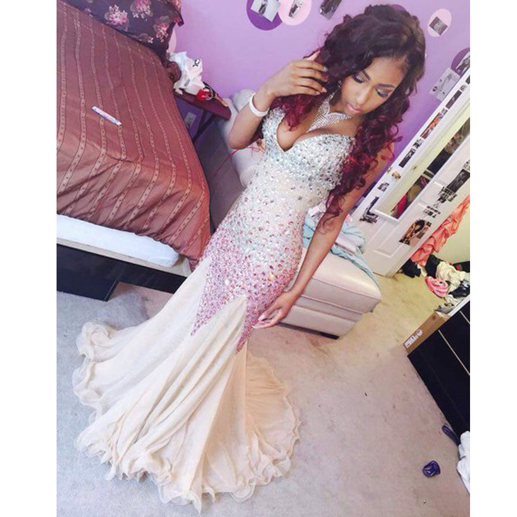 Gorgeous Sweet Heart Sexy Mermaid Sparkle Cheap Long Evening Prom Dresses, WG259 - Wish Gown