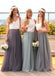 Popular Tulle Long Elegant Cheap Bridesmaid Dresses for Weddings, WG388