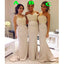 Mermaid Sexy Mismatched Long Lace Top Wedding Bridesmaid Dresses, WG344