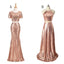 Popular Rose Gold Sequin Mismatched Long Cheap Wedding Bridesmaid Dresses, WG451