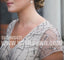 Charming Short Sleeves Beading Popular Long Wedding Bridesmaid Dresses, WG477 - Wish Gown