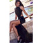 Black Lace Sexy Open Back Cheap Long Prom Dresses, WG579 - Wish Gown