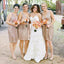 Best Sale Sequin Off Shoulder V-Neck Shinning Knee-Length Inexpensive Free Custom Make Bridesmaid Dress, WG13 - Wish Gown