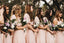 Charming Short Sleeves V Neck Cheap Long Wedding Party Bridesmaid Dresses, WG440 - Wish Gown