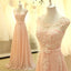 Elegant Peach Applique Chiffon Popular Long Prom Dresses, WG701 - Wish Gown