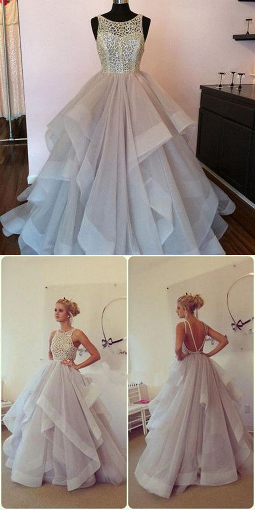 Popular Charming Elegant Open Back Affordable Long Prom Evening Dresses, WG778