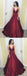 Burgundy Simple V Neck Cheap Formal Long Satin Evening Prom Dress, WG783 - Wish Gown