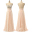 Chiffon Seen-through Back Cheap Charming Party Evening Beaded Long Prom Dress, PD0181 - Wish Gown