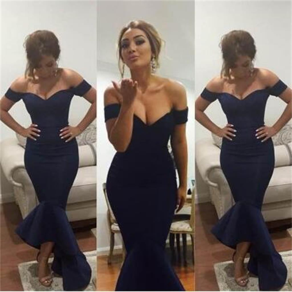 Off Shoulder Mermaid Formal Long Fashion Royal Blue Evening Elegant Prom Dresses Online, PD0078