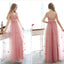 Charming Tulle Lace Up Back Cheap Custom Make Popular Party Newest Floor Length Prom Dresses, PD0090 - Wish Gown