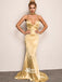 Spaghetti Strap Simple Mermaid Long Prom Dresses PG1165