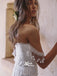 Pretty White Off Shoulder Applique Lace Long Bridal Wedding Dress With Trailing, WDH060