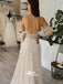 Elegant Appliques Spaghetti Straps Tulle Wedding Dress WDH069