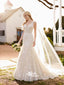 Mermaid Lace Applique Elegant Bridal Long Wedding Dresses, WDH078