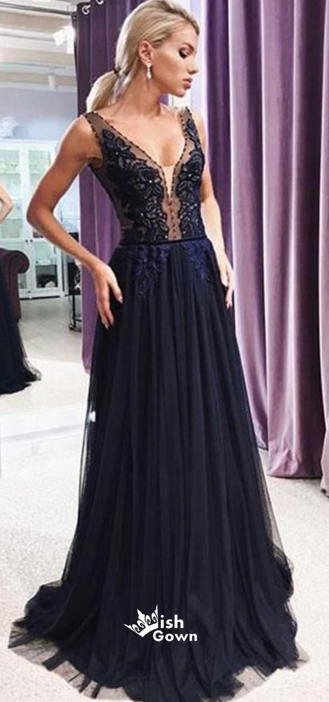 Sexy Unique Applique Formal Cheap Long Evening Prom Dresses, WG1020