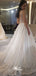 V Neck Unique Affordable V Back Long Evening Prom Dresses Wedding Dresses, WG1060