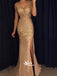 Sexy Mermaid Sparkle Heavy Beaded Side Split Evening Long Prom Dresses, WG1074