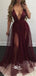 Deep V Neck Sexy Cheap Halter Long Prom Dresses, WG727