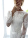 Vintage Lace Long Sleeve Backless Sexy Charming Beach Wedding Dresses, WGB006