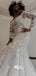 Ivory Lace Off Shoulder Long Sleeves Appliques Mermaid Bridal Gown Wedding Dress, WGB008