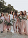 Blush-pink Multiple Types A-line Chiffon Party Gowns Wedding Bridesmaid Dresses, WGM040