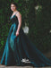 Aquamarine Spaghetti Straps V-neck Satin Prom Dresses WGP005