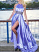 Soft Satin Rainstone Halter Backless A-line Long Prom Dresses , WGP119