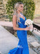 Sparkly Sequins Lace Up Back Spaghetti Strap Mermaid Long Bridesmaid Dresses Prom Dresses , WGP123