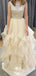 Sparkly Sequins Sleeveless Thousand Layer Puffy Organza A-line Evening Gowns Prom Dresses, WGP233