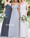 V-neck Spaghetti Strap Chiffon Long Bridesmaid Dresses YPS125