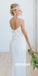 Elegant White V-neck  Spaghetti Strap Short Bridesmaid Dresses, YPS135