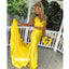 Yellow Two Pieces Mermaid Long Bridesmaid Dresses YPS108