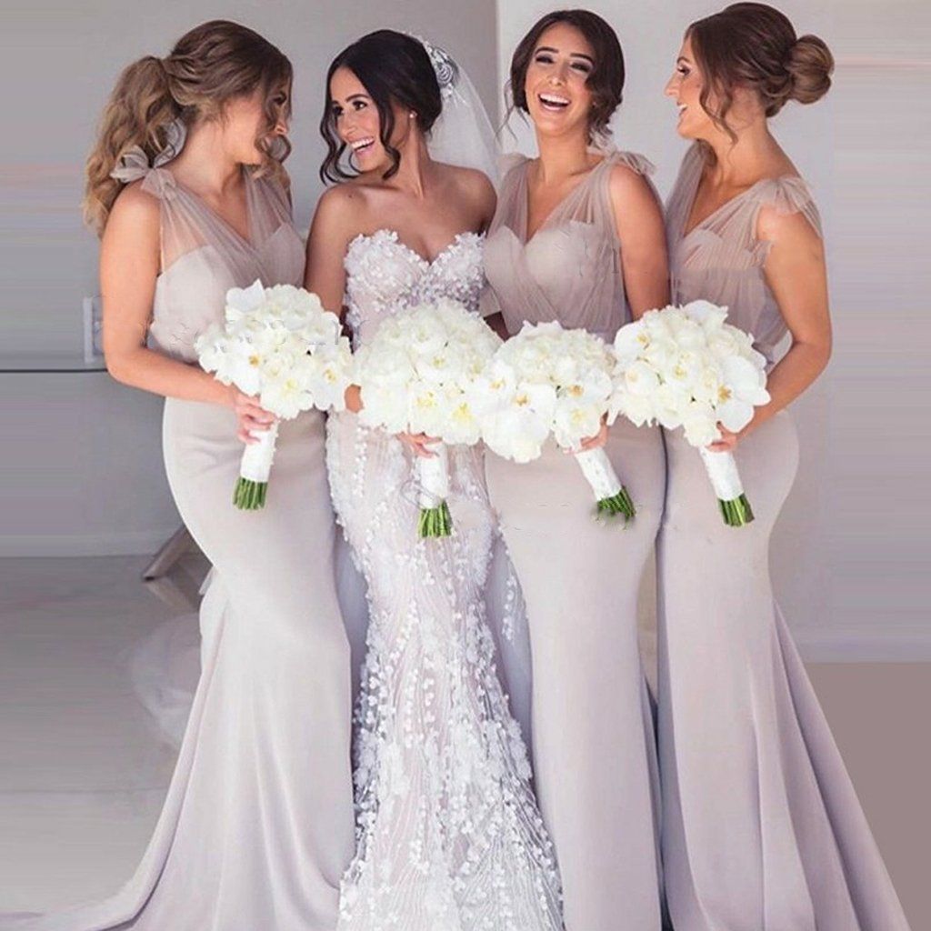 Elegant Mermaid Affordable Online Sexy Long Bridesmaid Dresses, WG379 - Wish Gown